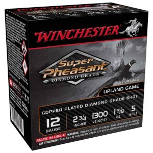 https3A2F2Fmedia.chattanoogashooting.com2Fimages2Fproduct2FWNSPDG1252FWNSPDG125.jpg Winchester Super Pheasant Diamond Grade Shotshells 12 ga 2-3/4" 1-3/8 oz 1300 fps #5 25/ct