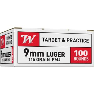 https3A2F2Fmedia.chattanoogashooting.com2Fimages2Fproduct2FWNUSA9MMVP2FWNUSA9MMVP_1_3.jpg Winchester Target Handgun Ammunition 9mm Luger 115 gr. FMJ 1190 fps 100/ct