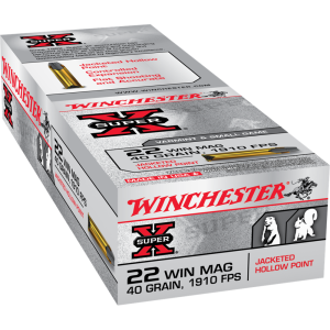 https3A2F2Fmedia.chattanoogashooting.com2Fimages2Fproduct2FWNX22MH2FWNX22MH-1.png Winchester Super-X Magnum Rimfire Ammunition .22 WMR 40 gr. JHP 1910 fps 50/ct