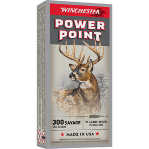 https3A2F2Fmedia.chattanoogashooting.com2Fimages2Fproduct2FWNX30012FWNX3001-1.png Winchester Super-X Power Point Rifle Ammunition .300 Savage 150 gr. PSP 2630 fps 20/ct