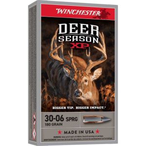 https3A2F2Fmedia.chattanoogashooting.com2Fimages2Fproduct2FWNX3006DS22FWNX3006DS21.jpg Winchester Deer Season XP Rifle Ammunition .30-06 Sprg 180gr PT 2750 fps 20/ct