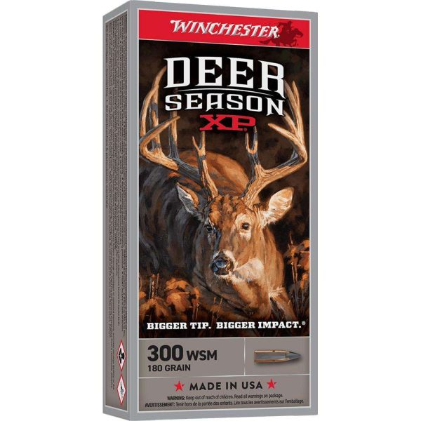 https3A2F2Fmedia.chattanoogashooting.com2Fimages2Fproduct2FWNX300SDS22FWNX300SDS21.jpg Winchester Deer Season XP Rifle Ammunition .300 WSM 180gr PT 2900 fps 20/ct