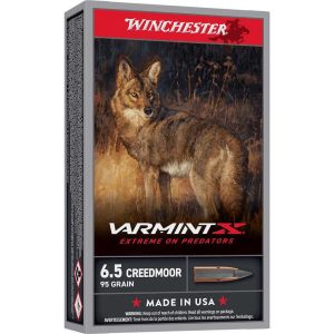 https3A2F2Fmedia.chattanoogashooting.com2Fimages2Fproduct2FWNX65PXP2FWNX65PXP.jpg Winchester Varmint X Rifle Ammunition 6.5 Creedmoor 95gr PT 3300 fps 20/ct