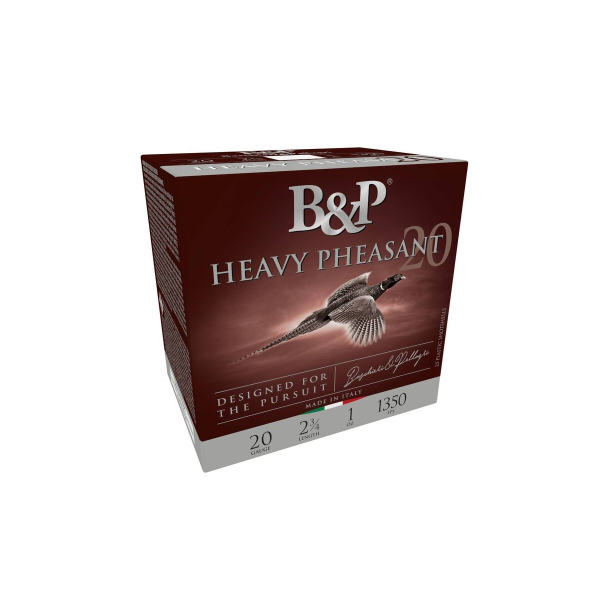 https3A2F2Fmedia.chattanoogashooting.com2Fimages2Fproduct2FXDCA7C01HPB0012F63636.png B&P Heavy Pheasant Shotshells 20ga 3'' 1-1/4oz 1300 fps #4 25/ct