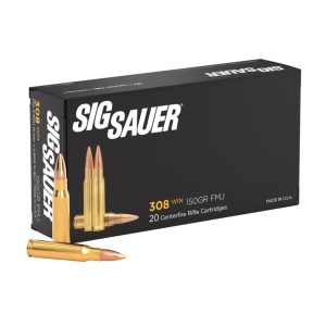 https3A2F2Fmedia.chattanoogashooting.com2Fimages2Fproduct2FXIE308B1202FXIE308B120-1.jpg Sig Sauer Elite Ball Rifle Ammunition 308 WIN 150gr FMJ 2900 fps 20/ct