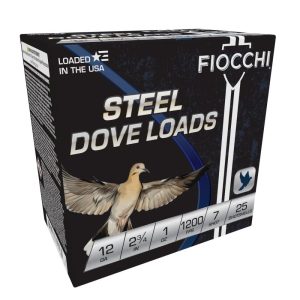 https3A2F2Fmedia.chattanoogashooting.com2Fimages2Fproduct2FXN12DLS172FXN12DLS17-1.jpg Fiocchi Steel Dove Shotshells 12ga 2-3/4" 1oz 1200fps #7 25/ct