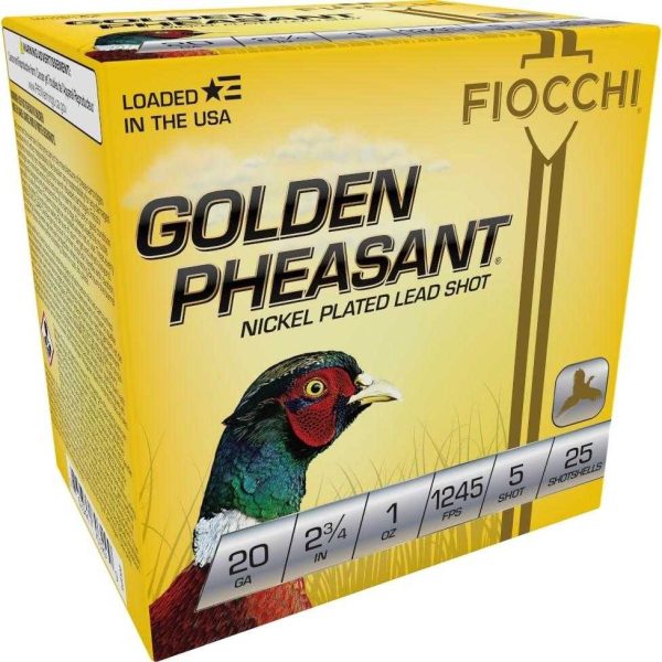 https3A2F2Fmedia.chattanoogashooting.com2Fimages2Fproduct2FXN20GP52FXN20GP5-1.jpg GOLDEN PHEASANT NP 20ga 2 3/4" 1oz #5 1245fps 25RD