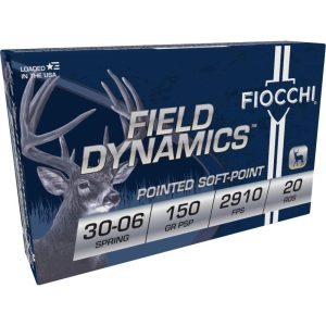 https3A2F2Fmedia.chattanoogashooting.com2Fimages2Fproduct2FXN3006B2FXN3006B-1.jpg Fiocchi Field Dynamics Rifle Ammunition .30-06 Sprg 150 gr PSP 2910 fps 20/ct