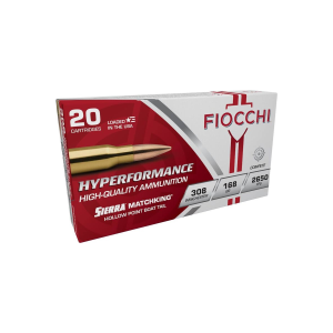 https3A2F2Fmedia.chattanoogashooting.com2Fimages2Fproduct2FXN308MKB2FXN308MKB.png Fiocchi Hyperformance MatchKing Rifle Ammunition 308 Win 168gr OTM 2650 fps 20/ct