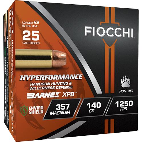 https3A2F2Fmedia.chattanoogashooting.com2Fimages2Fproduct2FXN357BA2FXN357BA.jpg Fiocchi Hyperformance Hunt Handgun Ammunition .357 Rem Mag 140gr HP 1250 fps 25/ct