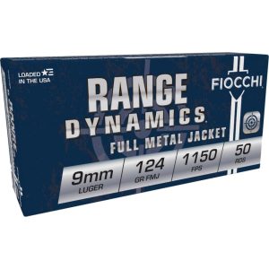 https3A2F2Fmedia.chattanoogashooting.com2Fimages2Fproduct2FXN9APB2FXN9APB-1.jpg Fiocchi Range Dynamics Handgun Ammunition 9mm Luger 124 gr FMJ 1150 fps 50/ct