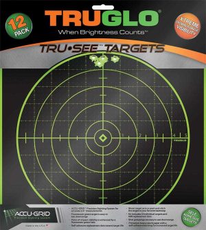 https3A2F2Fmedia.chattanoogashooting.com2Fimages2Fproduct2FXRTG10A122FXRTG10A12.jpg TRUGLO TRU-SEE Self Adhesive Targets - 100 Yard 12x12 Green 12 Pack