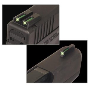 https3A2F2Fmedia.chattanoogashooting.com2Fimages2Fproduct2FXRTG131GT12FXRTG131GT1.jpg Truglo TFO Tritium/Fiber-Optic Day/Night Sights Fits Glock 17 / 17L 19 22 23 24 26 27 33 34 35 38 and 39 - Front Green/Rear Green