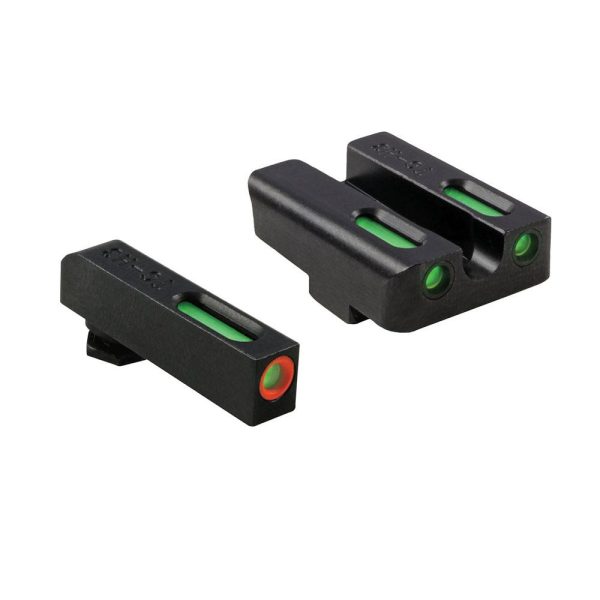 https3A2F2Fmedia.chattanoogashooting.com2Fimages2Fproduct2FXRTG13GL1PC2FXRTG13GL1PC-1.jpg Truglo TFX Pro Tritium/Fiber-Optic Day/Night Sights Fit Glock 17 17L 19 23 24 26 27 33 34 35 38 39 45 - Orange Outline Front/Rear Green