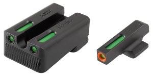 https3A2F2Fmedia.chattanoogashooting.com2Fimages2Fproduct2FXRTG13KM1PC2FXRTG13KM1PC.jpg Truglo TFX Pro Tritium/Fiber-Optic Day/Night Sights Fit Kimber 1911 models w/ FIXED REAR SIGHT - Orange Outline Front/Rear Green