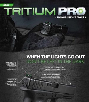 https3A2F2Fmedia.chattanoogashooting.com2Fimages2Fproduct2FXRTG231A1W2FXRTG231A1W.jpg Truglo Tritium Pro Night Sights Fit Kahr Arms K MK P PM T&TP Models with New Dovetail (Post-2004) - Front Outline White/Rear Green