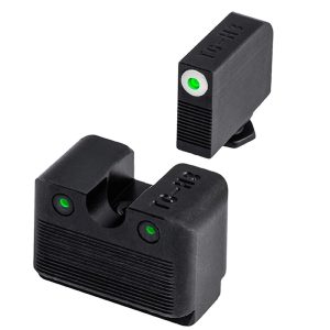 https3A2F2Fmedia.chattanoogashooting.com2Fimages2Fproduct2FXRTG231G1MW2F3697_source_1622049155.jpg Truglo Tritium Pro Night Sights for Glock M.O.S. 17 19 22 23 24 26 27 33 34 35 38 39 Front Outline White Rear Green