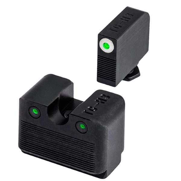 https3A2F2Fmedia.chattanoogashooting.com2Fimages2Fproduct2FXRTG231G1MW2F3697_source_1622049155.jpg Truglo Tritium Pro Night Sights for Glock M.O.S. 17 19 22 23 24 26 27 33 34 35 38 39 Front Outline White Rear Green