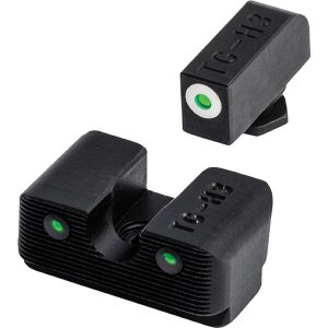 https3A2F2Fmedia.chattanoogashooting.com2Fimages2Fproduct2FXRTG231G1W2FXRTG231G1W_1.jpg Truglo Tritium Pro Night Sights for Glock 17 / 17L 19 22 23 24 26 27 33 34 35 38 39 Front Outline White Rear Green