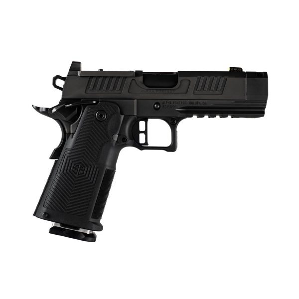 https3A2F2Fmedia.chattanoogashooting.com2Fimages2Fproduct2FXXAA39X1QIGXDBK20PROMNVC2FXXAA39X1QIGXDBK19-1.jpg Alpha Foxtrot AF1911-Romulus Handgun 9mm Luger 20rd Magazines(5) 3.5" Compensated Threaded Barrel Black MOS Cut
