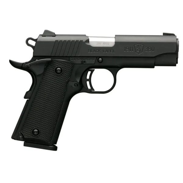 https3A2F2Fmedia.chattanoogashooting.com2Fimages2Fproduct2FXZ0519054922FXZ051905492-1.jpg Browning 1911 380 Black Label Compact Handgun 380 ACP 8rd Magazine 3.625" Barrel Black
