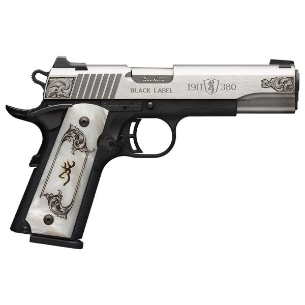https3A2F2Fmedia.chattanoogashooting.com2Fimages2Fproduct2FXZ0519664922FXZ051966492-1.jpg Browning 1911-380 Medallion Handgun .380 ACP 8rd Magazine 4.25" Barrel Black Stainless