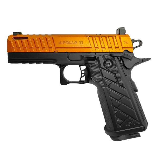 https3A2F2Fmedia.chattanoogashooting.com2Fimages2Fproduct2FYCHG8643N2F1769806400_Apollo_11_V2_Compact_IC_Left.jpg LFA Apollo 11 Compact Handgun 9mm Luger 18rd Magazine 4.15" Barrel Copper/Black
