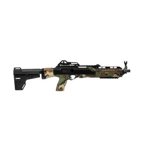 https3A2F2Fmedia.chattanoogashooting.com2Fimages2Fproduct2FYH4595PM81BRACE2FYH995PM81BRACE1.jpg MKS Hi-Point 995 M81 Pistol 9mm Luger 10rd Magazine 14.25" Barrel Woodland Camo M81 Brace