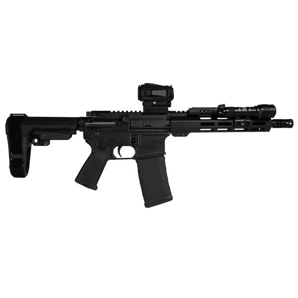 https3A2F2Fmedia.chattanoogashooting.com2Fimages2Fproduct2FZCSCC04038MNBP2FZCSCC04038MNBP2.jpg Shark Coast Midnight AR Pistol Bundle 5.56mm 30rd Magazine 10.5'' Threaded Barrel Vortex Sparc Red Dot Streamlight ProTac SBA3 Brace