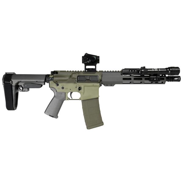 https3A2F2Fmedia.chattanoogashooting.com2Fimages2Fproduct2FZCSCC06209BUGBRP2FZCSCC06209BUGBRP2.jpg Shark Coast Bugbear AR Pistol Bundle 5.56mm 30rd Magazine 10.5'' Threaded Barrel Vortex Crossfire Red Dot Streamlight ProTac SBA3 Brace