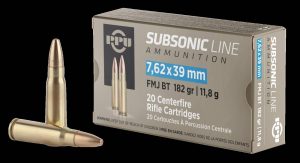 image-full-2574-0abfc611dd971b2e6d2cc110e922d2cd.jpg PPU 762 X 39 SUBSONIC FMJ 182GR 20RD BOX 50 BOXES PER CASE