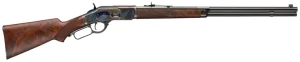 image-full-4488-b63081f4181dc3ba7d9b8787f4756537-1.webp WRA M73 DLX 1/2 OCT CH LEVER RIFLE, 24",S,45 COLT GRD V/VI WOOD