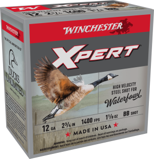 image-full-5077-a484db738f56ee3bd5f6200ee822f036.png WINCHESTER XPERT STEEL WTRFWL 12G 2-3/4" 1-1/8OZ 25RD