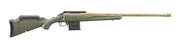 image-full-5438-aeffdec7dd00fd9257b0544333f31b35.jpg RUGER AMERICAN G2 PRED RFL 6.5CM 22" T.B. SPIRAL BBL, GRN SPLTR,BRNT BRNZ 3RD