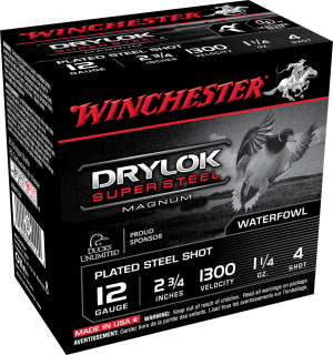 image-full-6273-db4999ba0b6c74aabb8a6b4ae59962a0.png WINCHESTER DRYLOK STL MAG 12G 2-3/4' #4 1-1/4OZ 25RDS