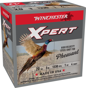 WINCHESTER XPERT PHEASANT 20 GA 3" #4 STEEL 1 OZ LEAD FREE 25 RD/BX 10 BX/CS