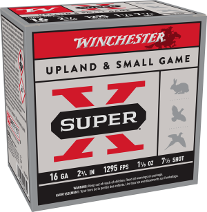 image-full-8084-8348cb0cde6606ab030d0004e15b7556.png WINCHESTER SUPER X UPLAND 16 GA 2-3/4" #7.5 HB 1-1/8 OZ 25 RD/BX 10 BX/CS