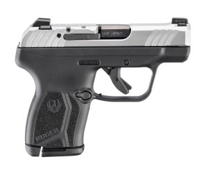 image-full-8285-a27caf776a8be4e607f0883366e2d802.jpg RUGER LCP MAX 380ACP 2.8" BBL, STAINLESS/BLACK LOADED CHAMBER INDICATOR 1-10RD MAG