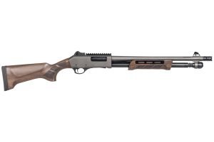 image-full-86719-a5200478ebf1adb620a8f8dbd9ba1982.jpg PANZER ARMS CQB PUMP 12G 18.5" GRAY/WALNUT, MLOK SIDE SADDLE, DOOR BREECHER