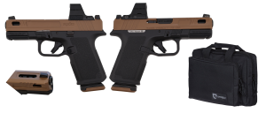 image-full-86861-a35f254e894f9eed78a1ec792514bc60.png RUGER RXM 9MM PISTOL 4" TACPAC BLACK/TAN, OSIGHT OPTIC, DRAGO BAG, 2-15RD MAGS