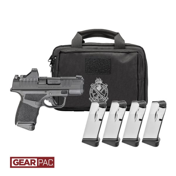 image-full-9022-a0dd2e4443803b5b9e6b17e774291775.jpg SPRINGFIELD ARMORY HELLCAT OSP 380ACP PISTOL U-DOT GEAR PAC, VIRIDIAN RFX11, BAG, 4 MAGS
