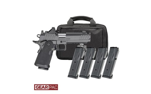 SPRINGFIELD ARMORY 1911 DS PRODIGY AOS 5" COMP U NOTCH W/ TRITIUM, VIRIDIAN RFX11,BAG,4 MAGS