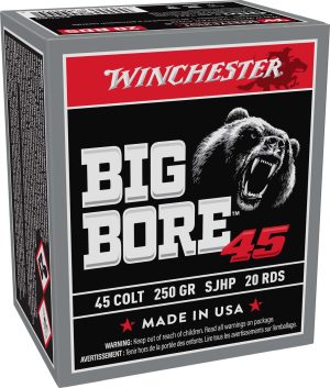 opplanet-winchester-big-bore-45-colt-250-grain-jacketed-soft-point-brass-pistol-ammo-20-rounds-x45cbb-main__06198.1681320063.1280.1280.jpg Winchester 45 Colt Ammunition Big Bore 45 X45CBB 250 Grain Semi-Jacketed Hollow Point 20 Rounds