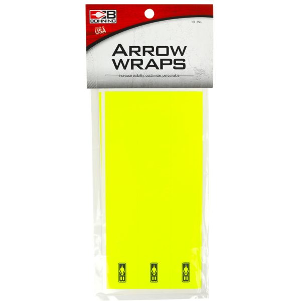 1401744_2.jpg Bohning Arrow Wraps Neon Yellow 7 in. Standard 13 pk.