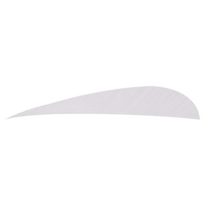 Trueflight Parabolic Feathers White 4 in. LW 100 pk.