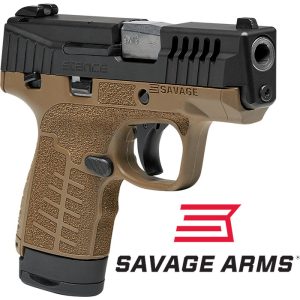 SAV-67004_l.jpg Stance 9MM 3.2 inch barrel 8 Round Black Slide Flat Dark Earth Frame Manual Safe