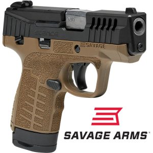 SAV-67038_l.jpg Stance 9MM 3.2 inch barrel 10 Round Black Slide Flat Dark Earth Frame Manual Saf