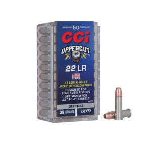 CCI 22 LR Ammunition Uppercut CCI0960CC 32 Grain Jacketed Hollow Point 50 Rounds