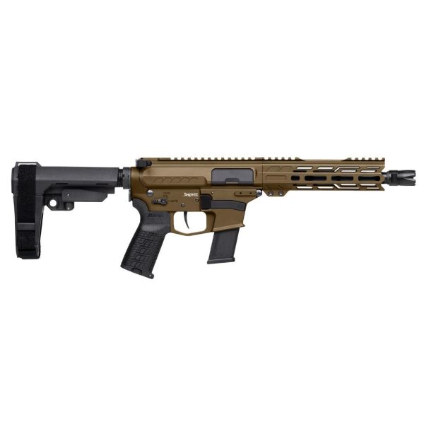 https3A2F2Fmedia.chattanoogashooting.com2Fimages2Fproduct2FCA45A890FMB2FCA45A890FMB1.jpg CMMG Banshee MKG Fixed Ejector Handgun 45 Auto 13rd Magazine 8" Barrel RipBrace Midnight Bronze
