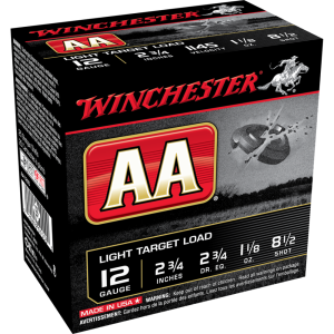https3A2F2Fmedia.chattanoogashooting.com2Fimages2Fproduct2FWNAA12852FWNAA1285-1.png Winchester AA Target 12 ga 2-3/4" 1-1/8 oz #8.5 25/ct